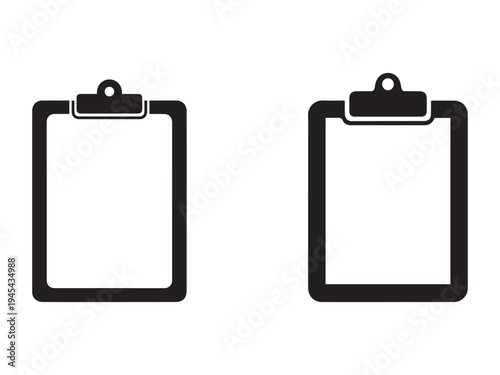 Clipboard icons for paperwork and document concept  office supplies and stationery
