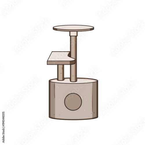 Cat furniture providing a scratching surface, perching platforms, and a cozy cave, offering entertainment and comfort for felines to play, rest, and sharpen claws in a home environment