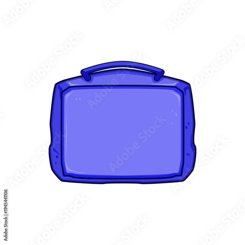 Blue travel organizer case cartoon illustration representing a compact, portable container for keeping small items neatly stored and organized during travel or daily use
