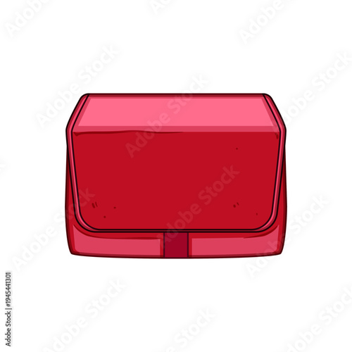 Compact red pouch providing convenient storage for travel essentials, maintaining organization for cosmetics or other small personal items while on a journey