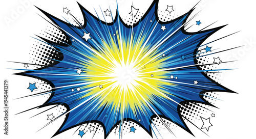 Comic explosion burst vector graphic
