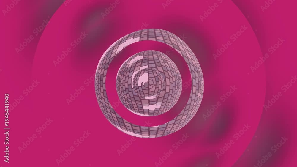 custom made wallpaper toronto digitalAbstract sphere with a pink background, artistic and creative design.