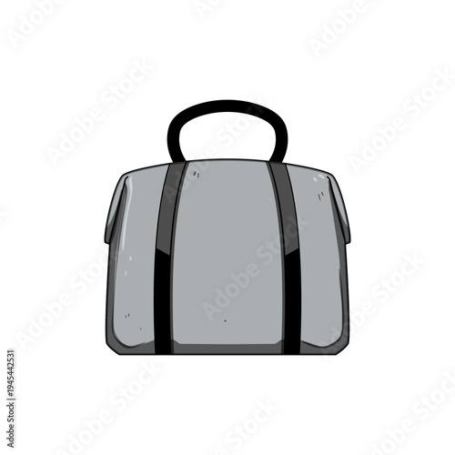 Weekender duffel bag with black handle and straps, an essential accessory for packing personal belongings and planning a short trip or a leisure activity