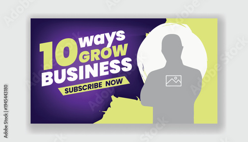 Trendy social media cover and video thumbnail marketing template featuring social media banner and website banner layout, corporate business banner design for digital advertising promotion.