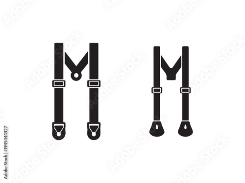 Suspenders with clips and buckles for holding up pants  office attire accessories  black straps