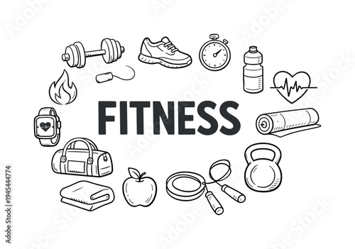 Personal fitness training and active lifestyle concept representing regular exercise, strength building and healthy physical activity routines that support energy and wellbeing. FITNESS