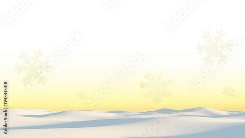 Soft Focus Snowflakes Falling Gently Downwards.