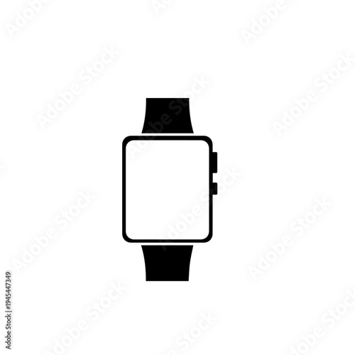 Smart Watch Vector Illustration – Modern Digital Wearable Fitness and Activity Tracker Icon