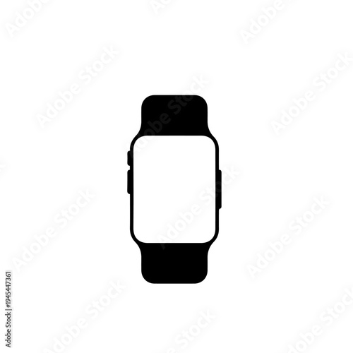 Smart Watch Vector Illustration – Modern Digital Wearable Fitness and Health Tracker Icon