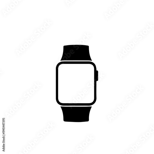 Smart Watch Vector Illustration – Modern Digital Wearable Fitness and Activity Tracker Icon