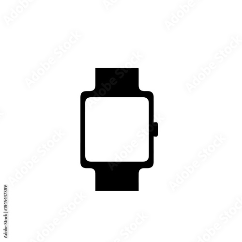 Smart Watch Vector Illustration – Modern Digital Wearable Fitness Tracker and Health Device Icon