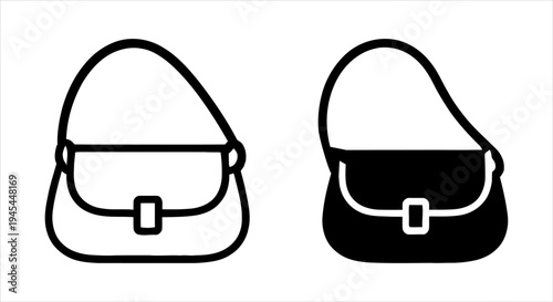 Handbag icons A symbol of fashion and accessory for women