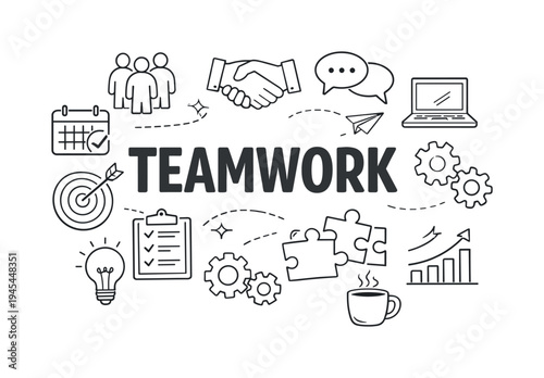 Professional team collaboration and workplace communication concept focused on colleagues sharing ideas, coordinating tasks and building productive relationships within modern organizations