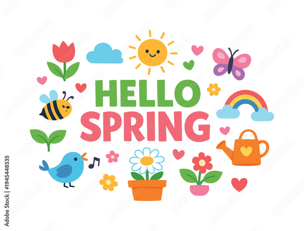 Fototapeta premium Fresh seasonal mood celebrating sunshine, colorful flowers and lively nature returning in parks and gardens, symbolizing new beginnings and bright positive springtime lifestyle moments