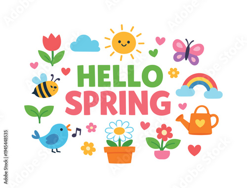 Fresh seasonal mood celebrating sunshine, colorful flowers and lively nature returning in parks and gardens, symbolizing new beginnings and bright positive springtime lifestyle moments