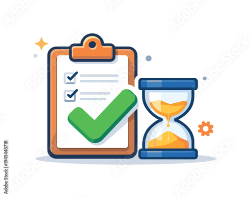 Digital productivity and focused task management helping professionals stay organized and complete important work efficiently throughout busy schedules, a clipboard with a large checkmark