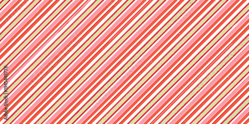 Diagonal stripes in shades of red and light green fill the frame