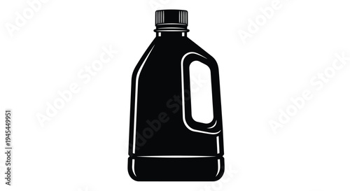 Black Plastic Jug with Handle Silhouette.
