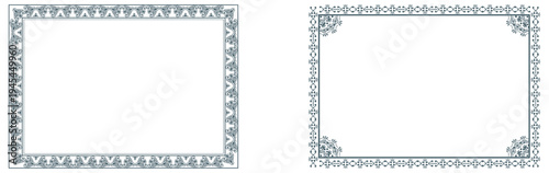 Certificate border frame ornamental design collection