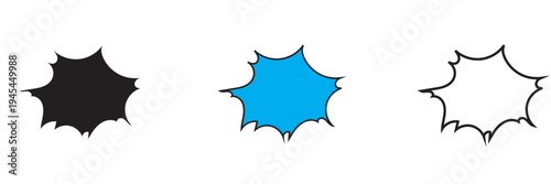 Comic Speech Burst Explosion Bubble Pop Art. Comic style explosion burst with halftone dots on transparent background, ideal for speech bubbles, pop art graphics, and comic book effects.