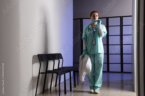 Female doctor with medical ...