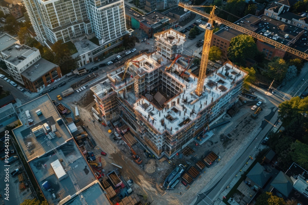 Obraz premium Construction whole building architecture cityscape outdoors.