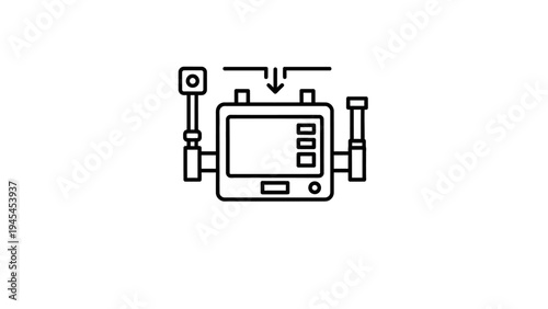 Drone Controller with Joysticks and Screen.