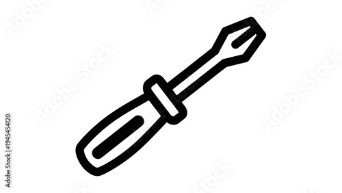 Screwdriver Tool Icon Simple Illustration Design.