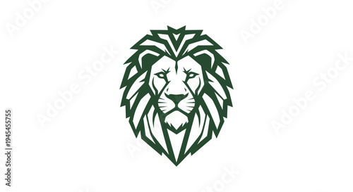 Stylized Lion Head Logo Design Element.