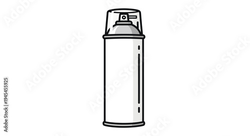Simple Line Drawing of Aerosol Can.