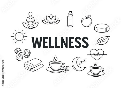 Healthy daily wellness habits and balanced lifestyle routines focused on mental clarity, nutrition, relaxation and self-care practices that improve long-term wellbeing. WELLNESS central