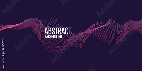 A design element. Vector graphics. Abstract illustration for the presentation and placement of various text information. A simple, elegant background with wavy lines.