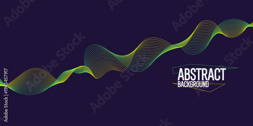 A design element. Vector graphics. Abstract illustration for the presentation and placement of various text information. A simple, elegant background with wavy lines.	
