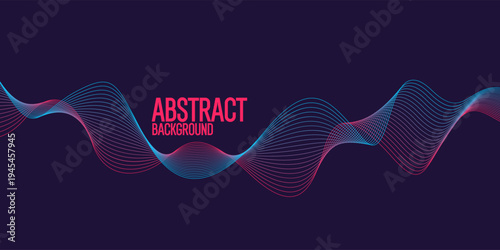 A design element. Vector graphics. Abstract illustration for the presentation and placement of various text information. A simple, elegant background with wavy lines.	
