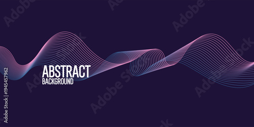 A design element. Vector graphics. Abstract illustration for the presentation and placement of various text information. A simple, elegant background with wavy lines.