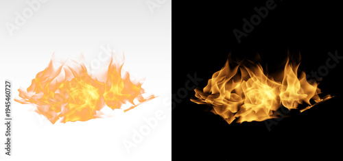 Obraz na plátně Realistic flame concept