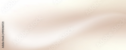 Cream gradient with a plain soft wave for minimalist poster and fashion stationery. Dreamy pearl light in a warm backdrop. Smooth and plain neutral tones as a vector surface for beauty design.