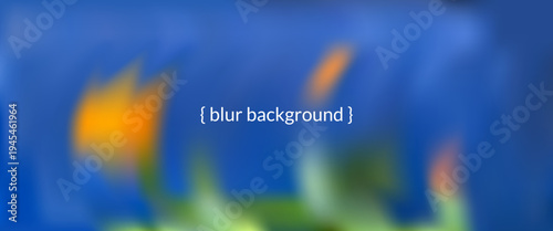 Blurred flowers silhouette gradient background. Gentle orange florals on navy blue gradation summer background. Vector yellow smooth wildflowers on dynamic dramatic fashion backdrop. Plant blurry bg.