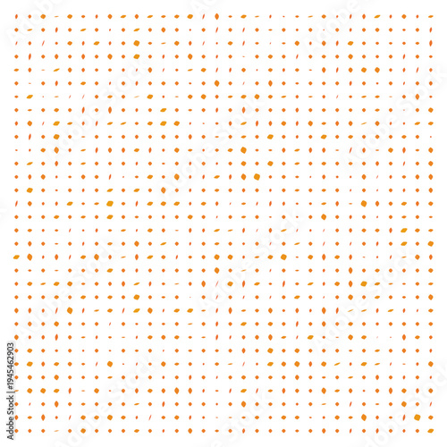 Vector Field Grid of Leaves - Abstract Orange Leaf Grid Art