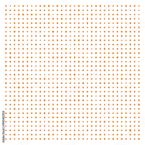Vector Field Grid of Leaves - Abstract Orange Leaf Grid Art