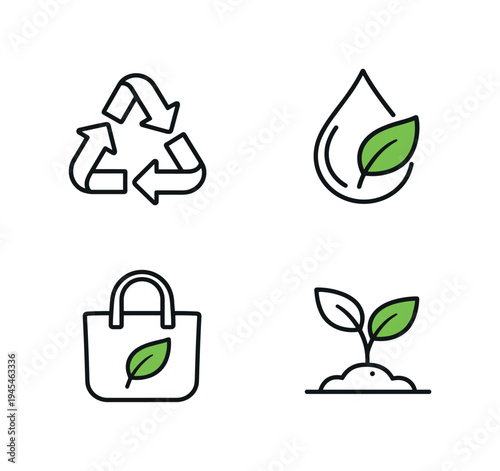 Eco conscious lifestyle and everyday environmental responsibility where individuals reduce waste, conserve water, recycle materials, and choose sustainable habits to support healthier