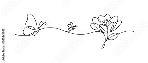 Natural ecosystem balance and quiet observation of small wildlife in gardens and green spaces where insects play an important role in pollination and healthy plant growth, a simple butterfly