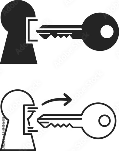 Set of 2 unlock icons vector