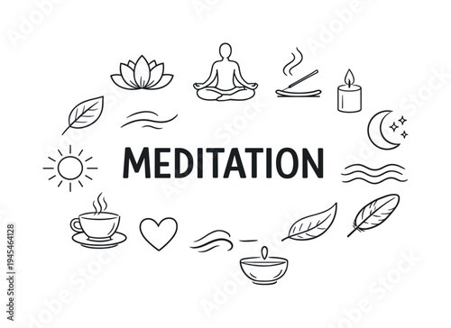 Mindfulness and inner calm lifestyle concept focused on meditation practices, breathing exercises, and mental relaxation that help individuals reduce stress and cultivate emotional balance