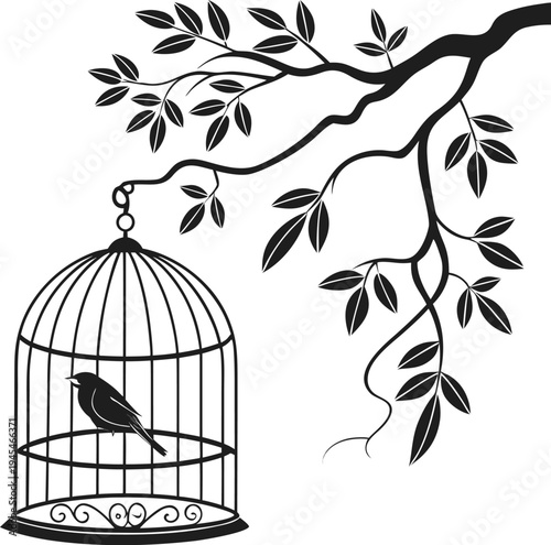 birds in cage