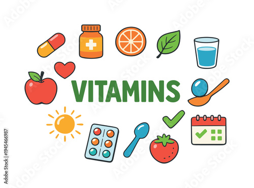 Healthy daily vitamin and supplement routine focused on supporting immune health, balanced nutrition, and maintaining consistent wellness habits for long-term wellbeing. VITAMINS central
