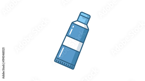 toothpaste tube hygiene product icon, flat vector icon