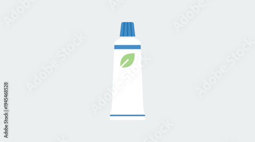 toothpaste tube hygiene product icon, flat vector icon