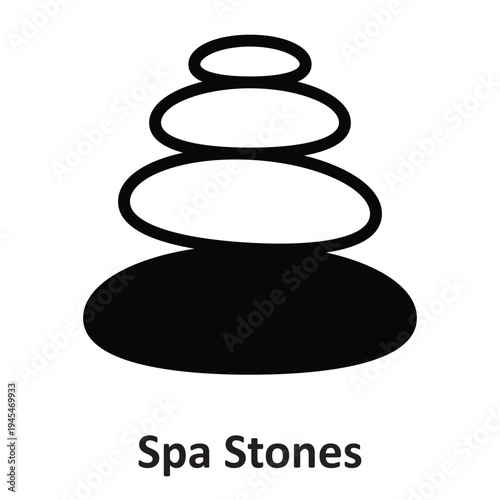 Spa Stones Vector Icon which can easily modify or edit