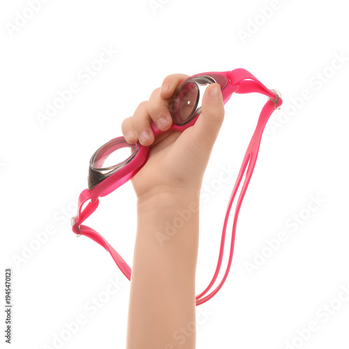 Child's hand with swimming ...